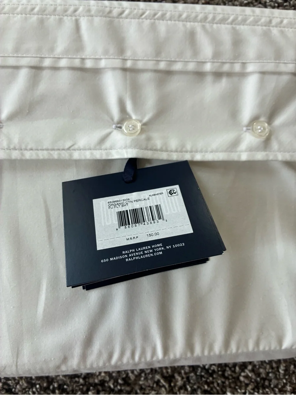 NWT Ralph Lauren Full Sheet Percale White